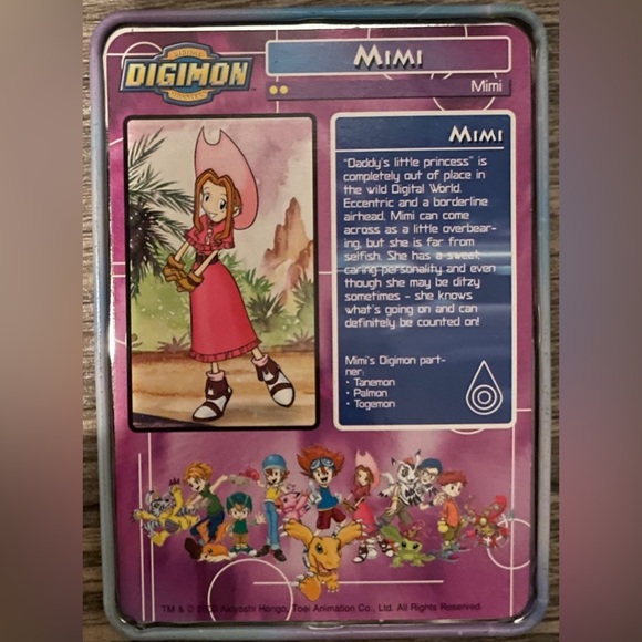 Anggmon, TK, Ikkakumon,Mimi
Digimon Special Edition Taco Bell Tin cards lot of 4 - Picture 4 of 6